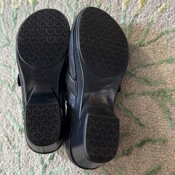 Dansko Tamara black leather buckle clogs 40 - Picture 5 of 6